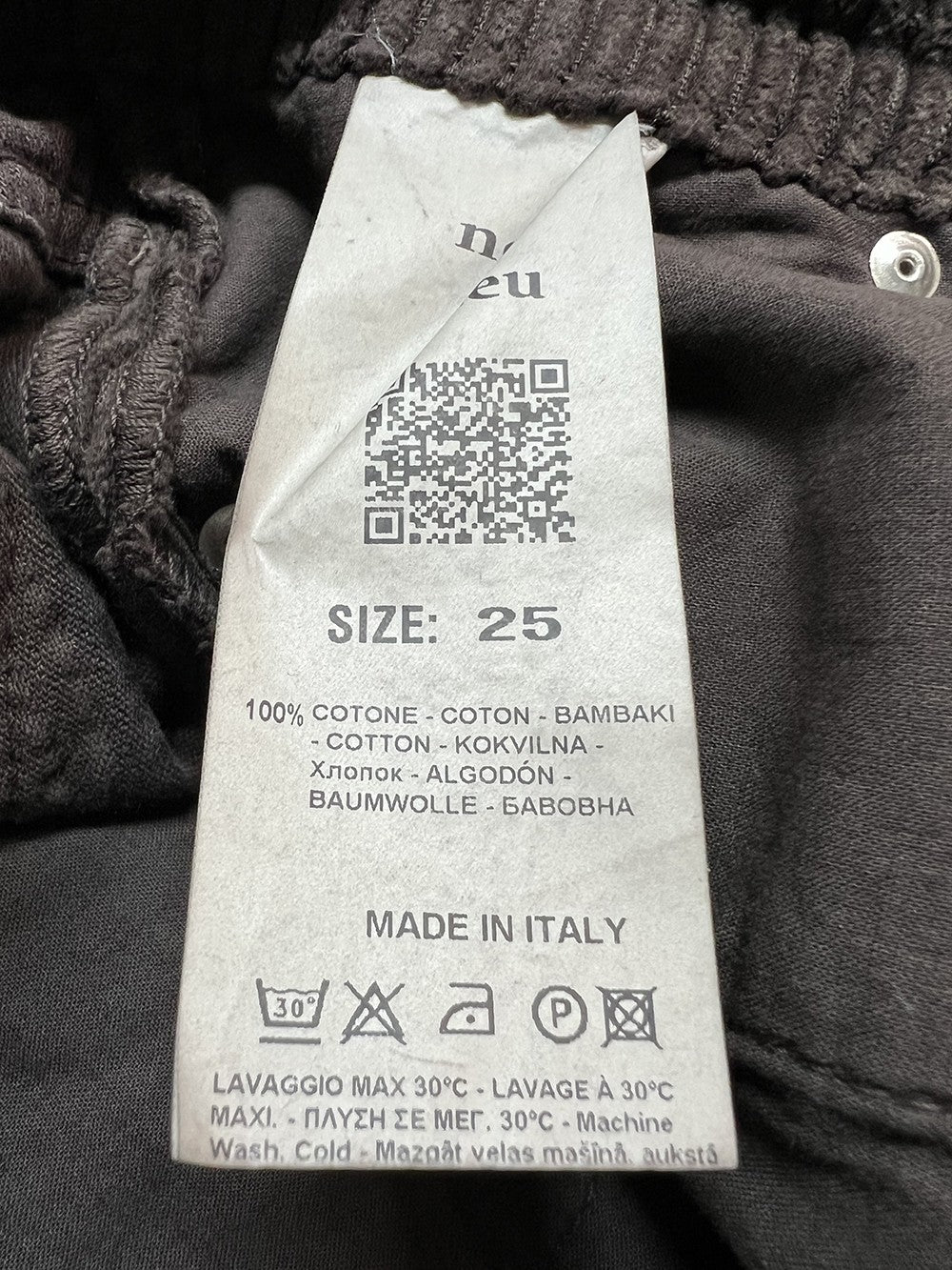 NOIR 'N' BLEU ARIANE-56 – Jeans donna in velluto roccia wide-leg vita alta (fondo 30 cm)