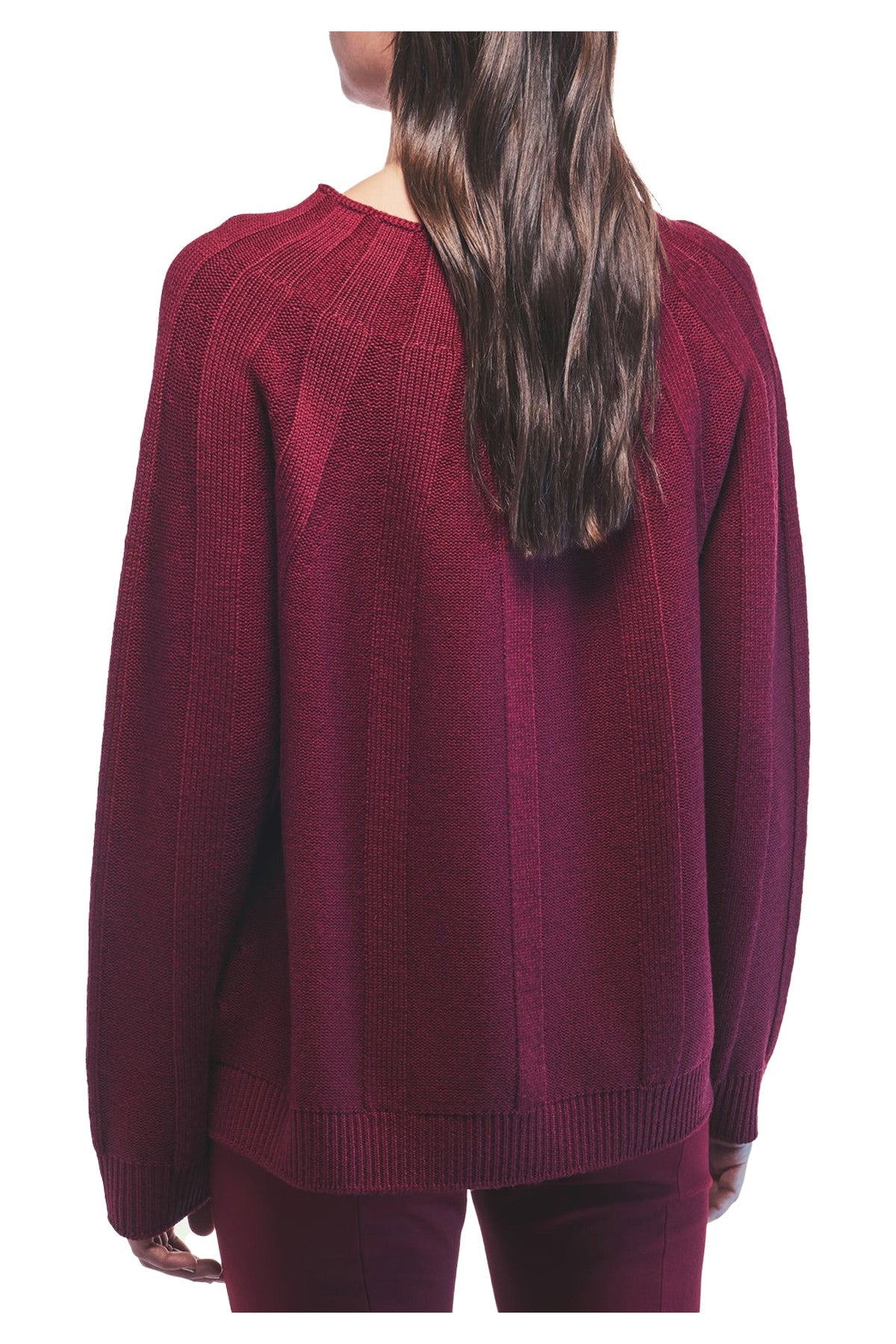 LIVIANA CONTI F5WD09 “DONNIE” – Maglia 100% lana a coste larghe (58 cm)