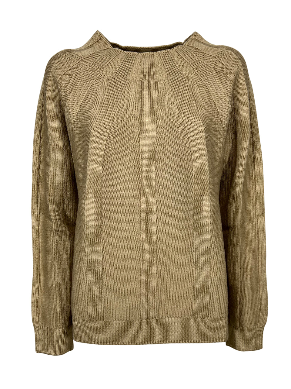 LIVIANA CONTI F5WD09 “DONNIE” – Maglia 100% lana a coste larghe (58 cm)