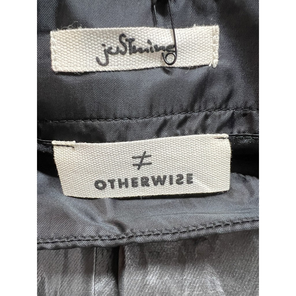 OTHERWISE by JUSTMINE OABGO0025-0518 – Gonna lunga plissé grigio lucido, zip dietro (110 cm)