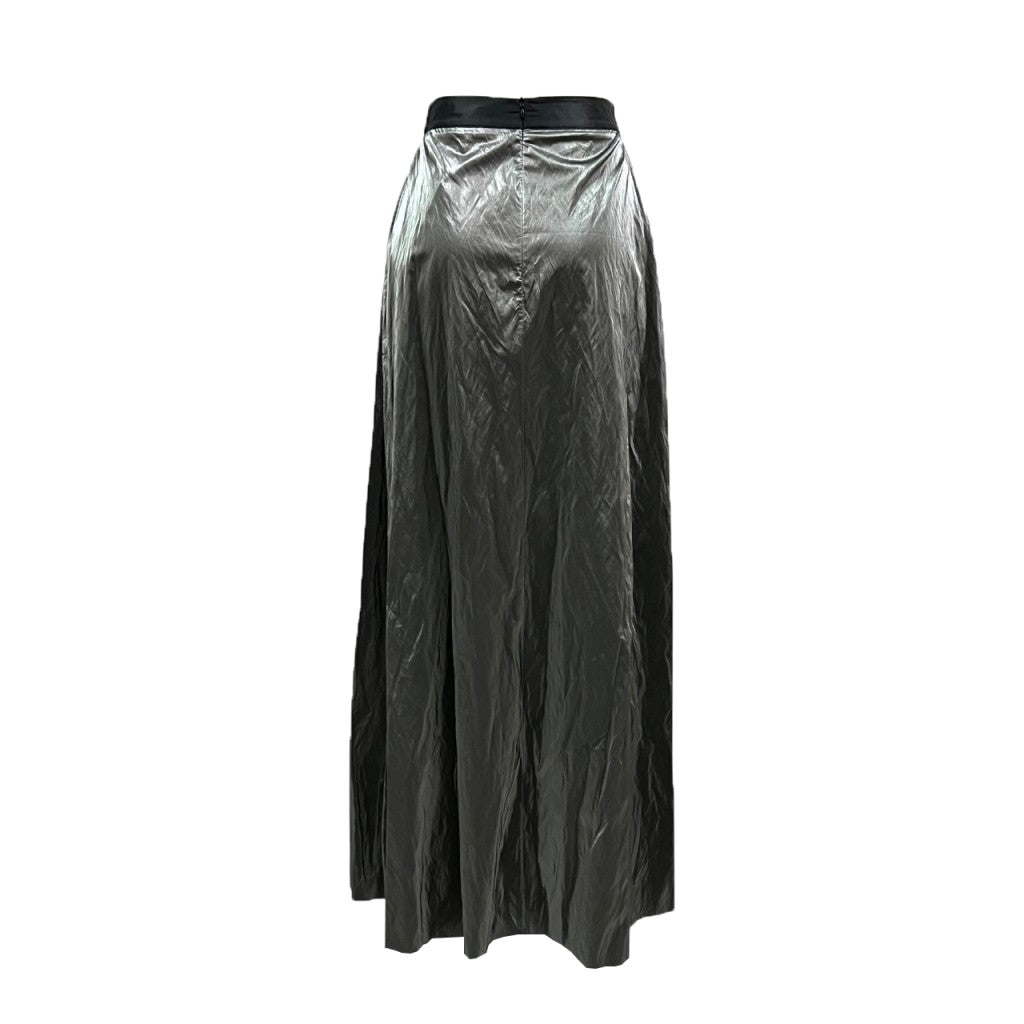 OTHERWISE by JUSTMINE OABGO0025-0518 – Gonna lunga plissé grigio lucido, zip dietro (110 cm)