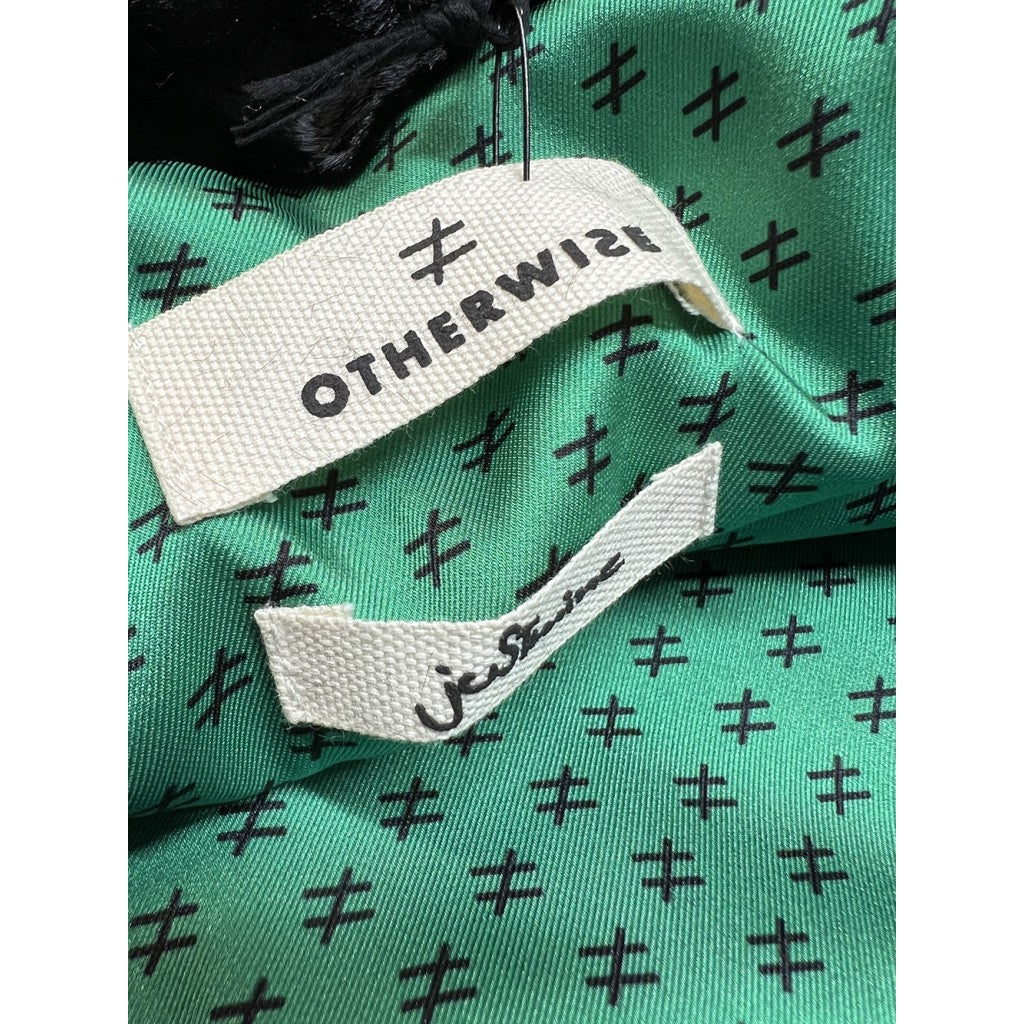 OTHERWISE by JUSTMINE OABGO0025-0512 – Minigonna eco astrakan nera con zip dietro (40 cm)