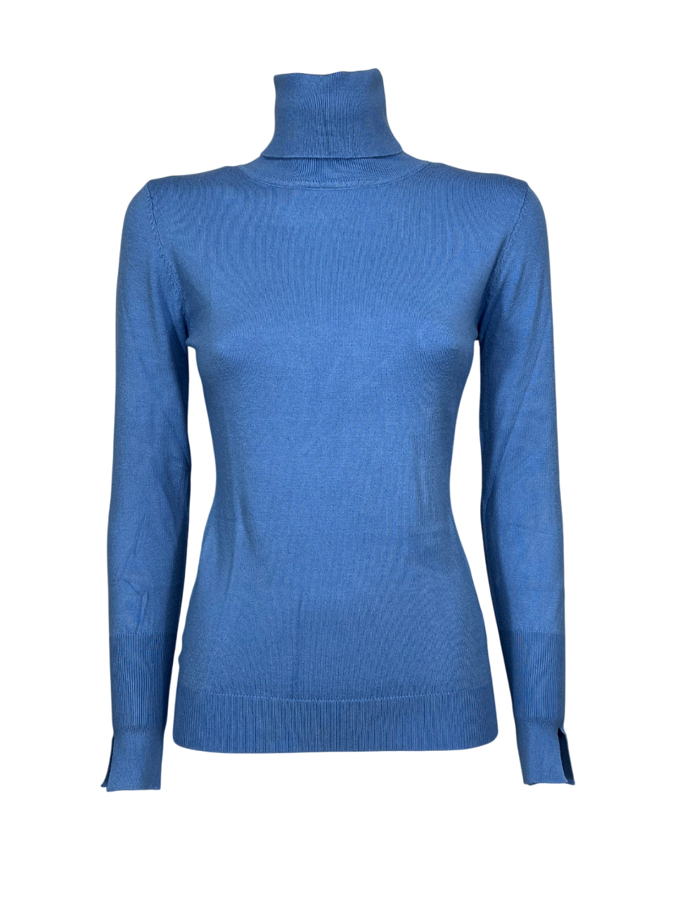 KORALLINE art. 600 – Maglia donna slim collo alto, manica lunga con spacco Nuovi Colori