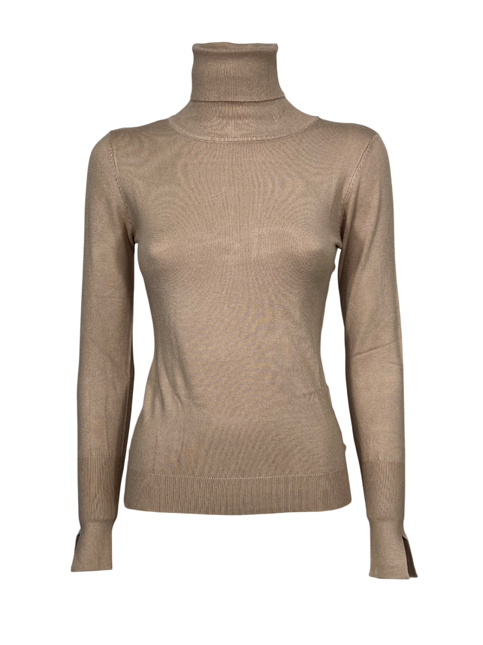 KORALLINE art. 600 – Maglia donna slim collo alto, manica lunga con spacco Nuovi Colori