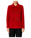 RUE BISQUIT RW1506 caban doppiopetto rosso 100% lana slim – 75 cm