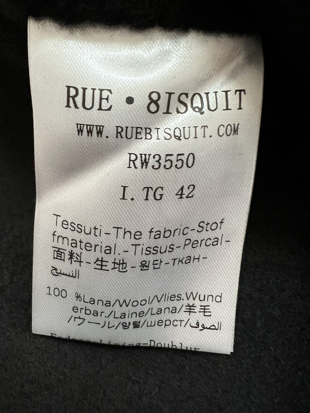 RUE BISQUIT RW3550 giacca Chanel double 100% lana slim – chiusura nascosta