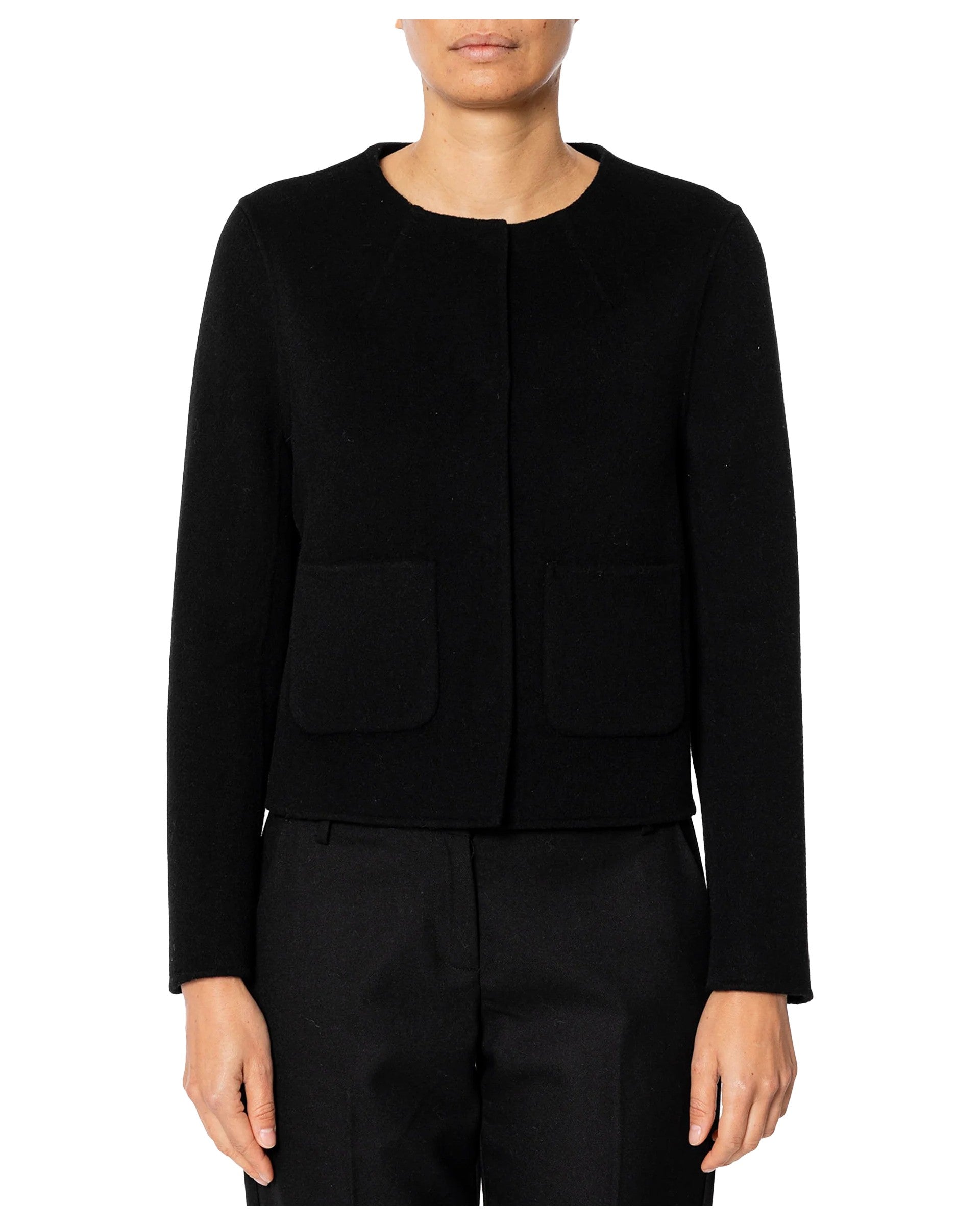 RUE BISQUIT RW3550 giacca Chanel double 100% lana slim – chiusura nascosta