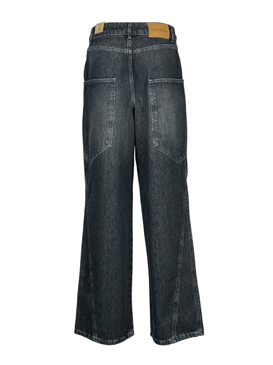 NOIR 'N' BLEU MIA L-2 jeans baggy nero tasconi vita alta – Made in Italy