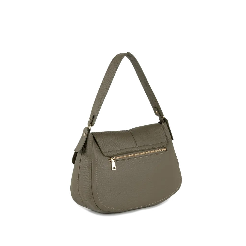 RIPANI MARIT I751OB borsa spalla M pelle effetto bufalo, patta e tracolla, Made in Italy