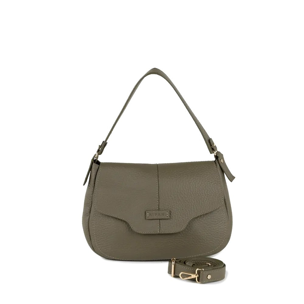 RIPANI MARIT I751OB borsa spalla M pelle effetto bufalo, patta e tracolla, Made in Italy