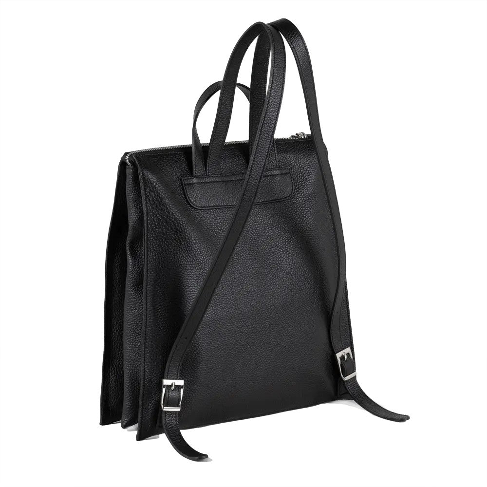 RIPANI Easy Backpack L 5796OM zaino nero pelle cervo – Made in Italy