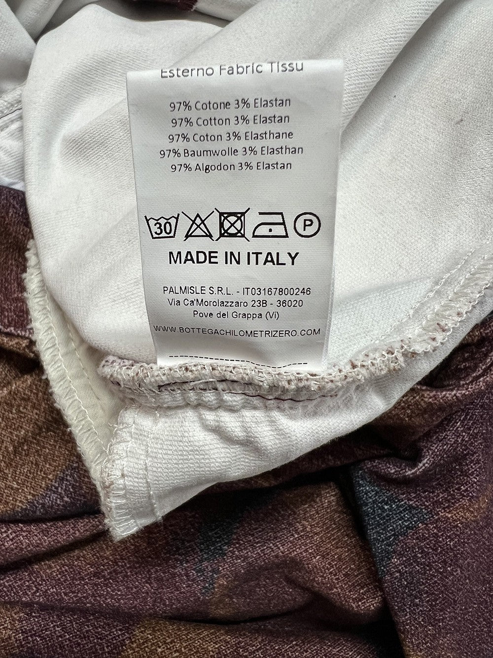 4.10 by BottegaChilometriZero DD25338 – Gonna lunga svasata in velluto stampato burgundy/senape/nero (Made in Italy)