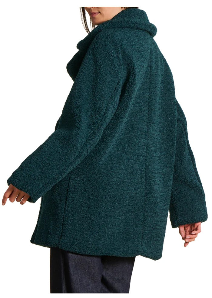 LA FEE MARABOUTEE ENGIE-T giaccone teddy verde scuro doppiopetto