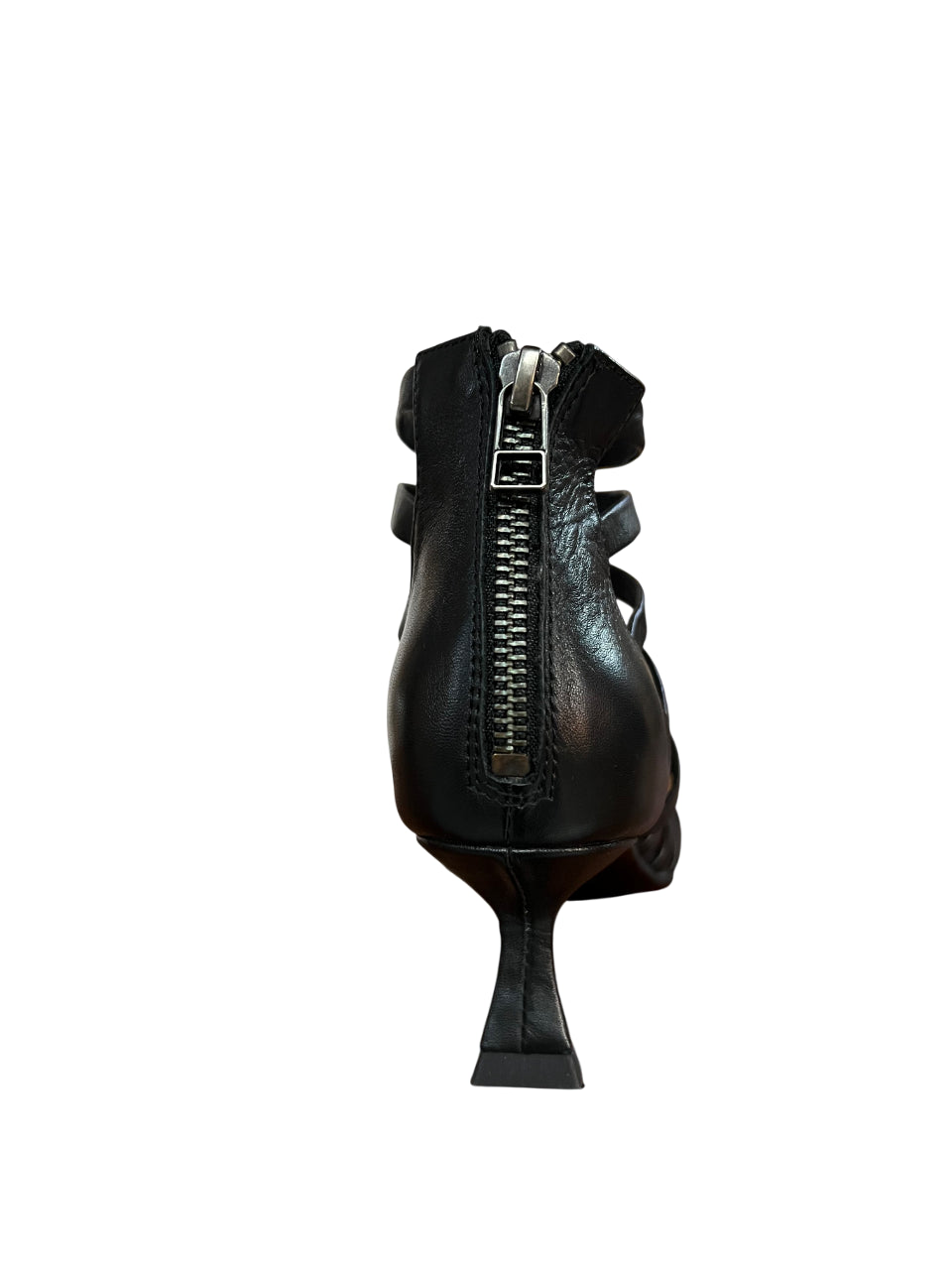 LA VITRINA scarpa donna VENEZIA PELLE nera zip dietro tacco 5 cm pelle