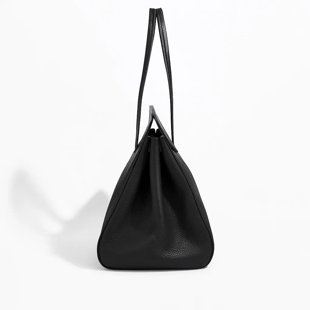 Liviana Conti borsa donna grande a mano pelle vitello grana cervo nera WA52075