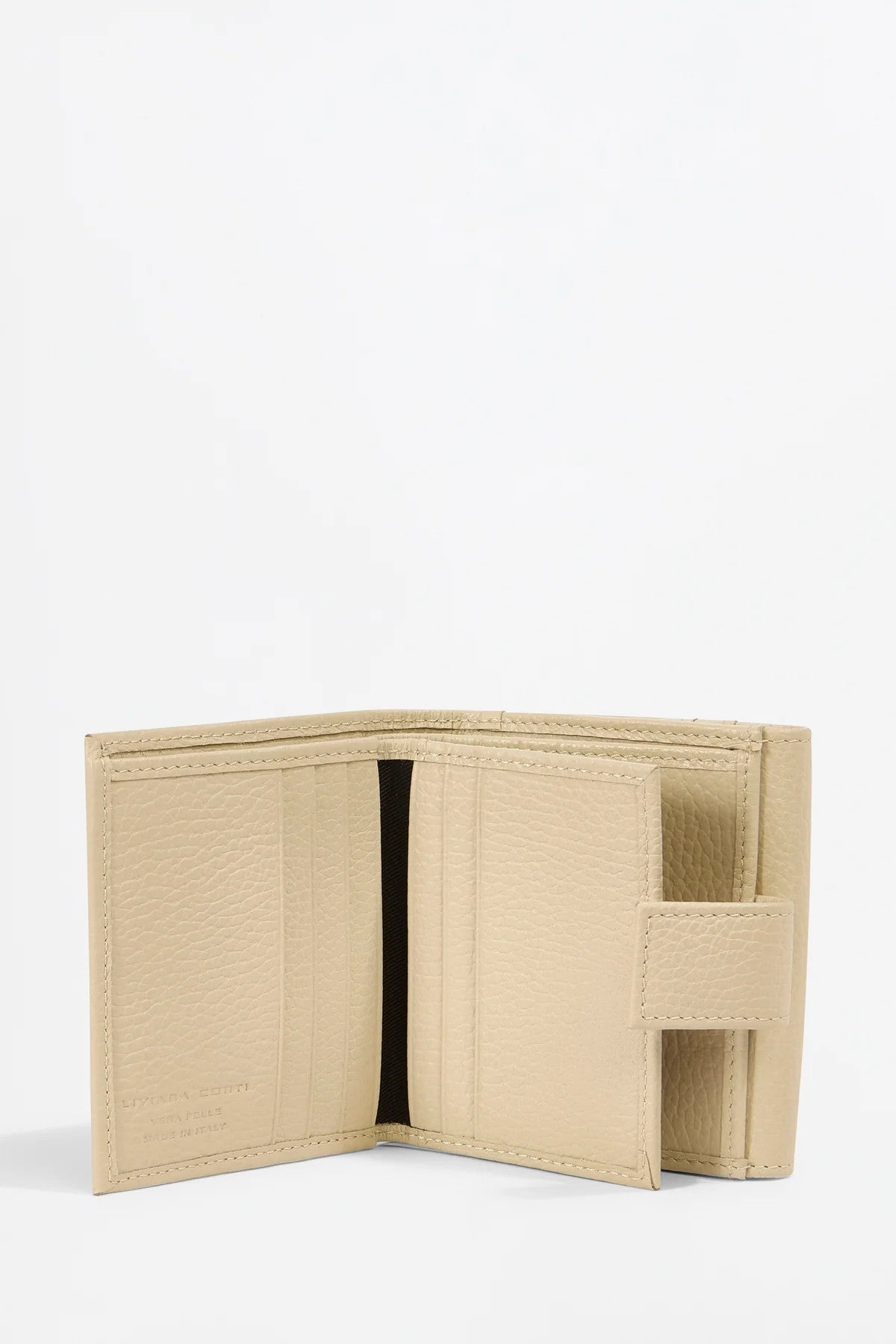 Liviana Conti Portafogli in Pelle Vitello Grana Cervo con Patta e Bottone A5WB53 BRODIE