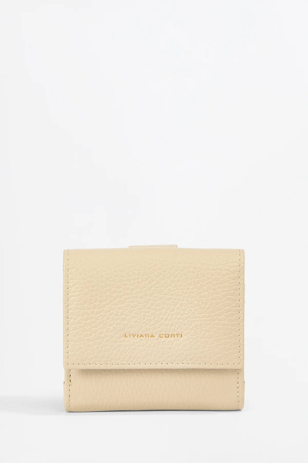 Liviana Conti Portafogli in Pelle Vitello Grana Cervo con Patta e Bottone A5WB53 BRODIE