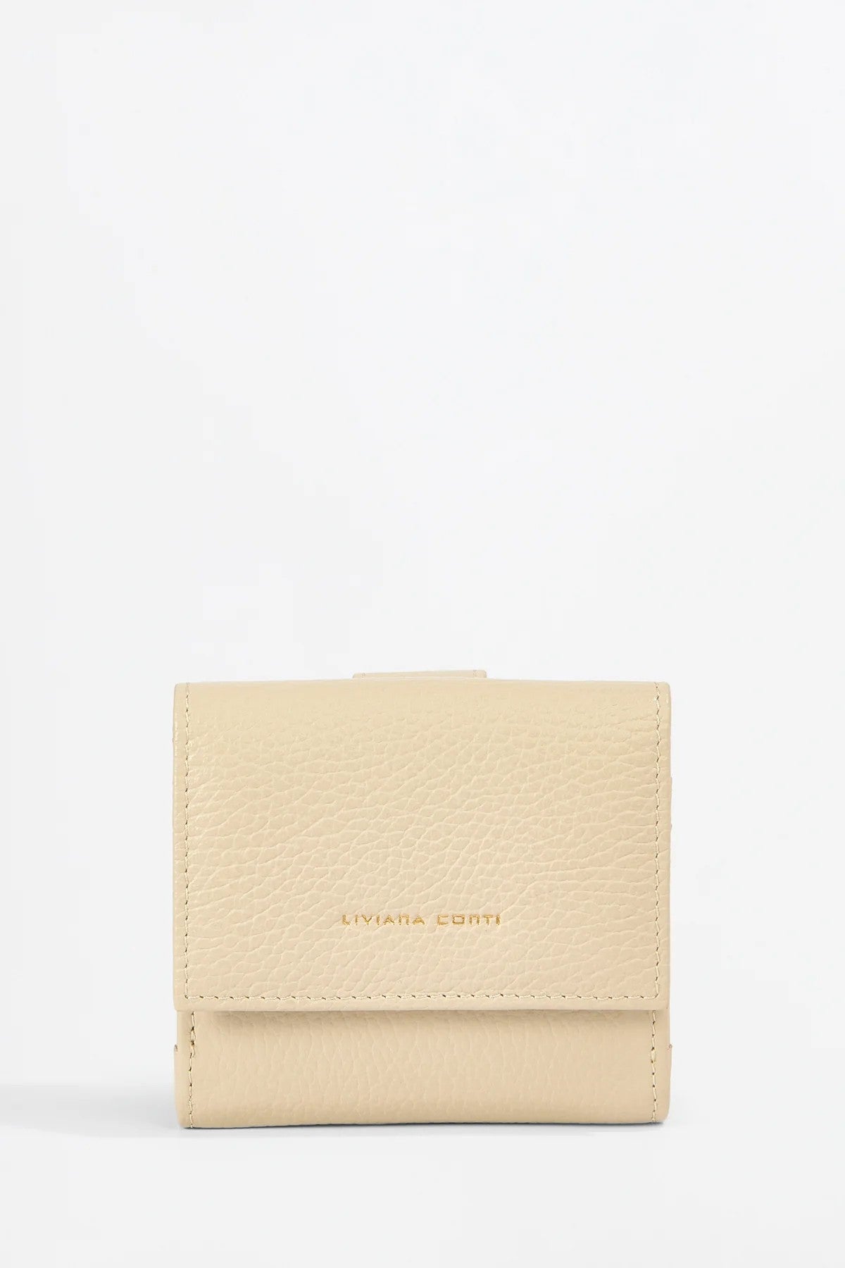 Liviana Conti Portafogli in Pelle Vitello Grana Cervo con Patta e Bottone A5WB53 BRODIE