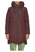 MD’M Giaccone Donna Imbottito Bordeaux con Cappuccio Staccabile e Taschino sulla Manica – 3.96.084.03