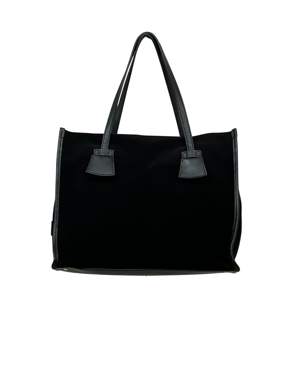 RIPANI Alda Tote Bag L I621ON – Borsa in pelle effetto cervo nera (Made in Italy)