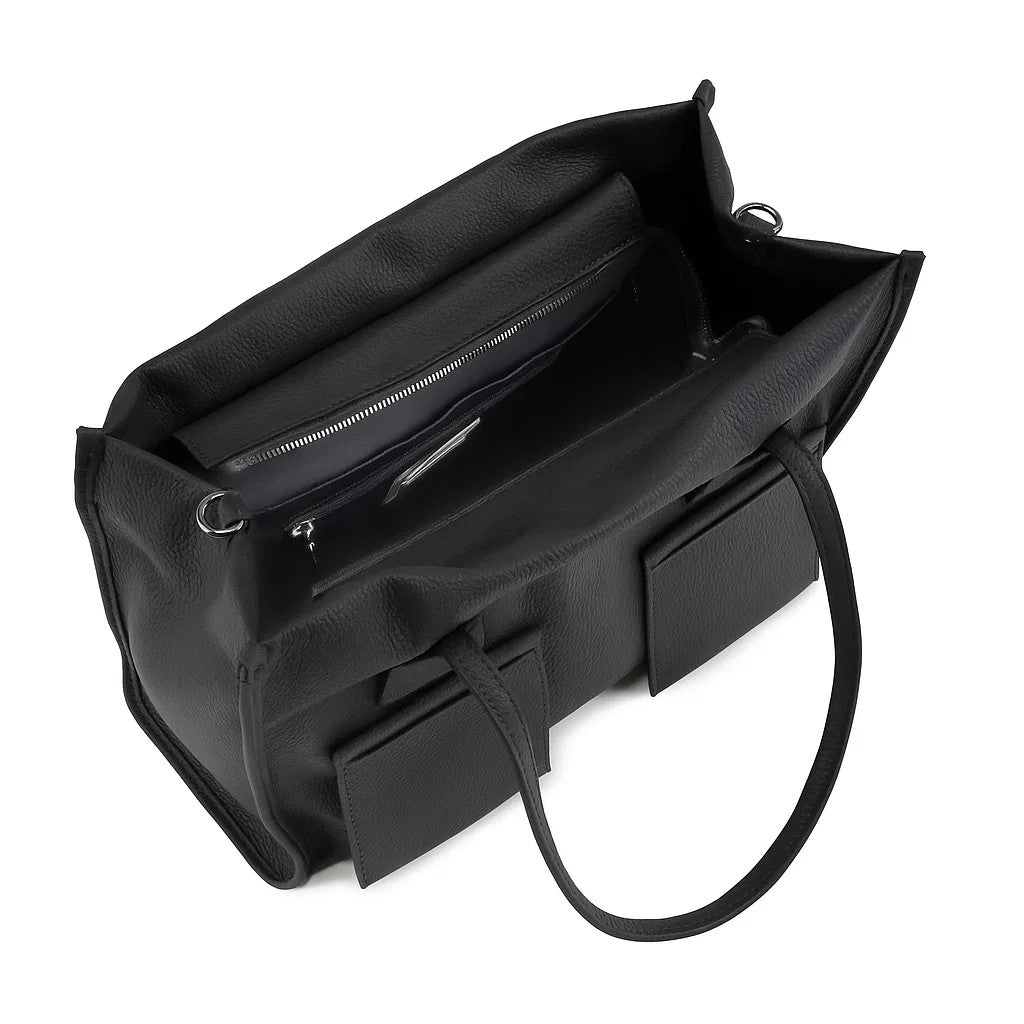 RIPANI Borsa Donna Alda Tote Bag L I621OJ in Pelle Effetto Cervo con Tracolla Regolabile (Made in Italy)