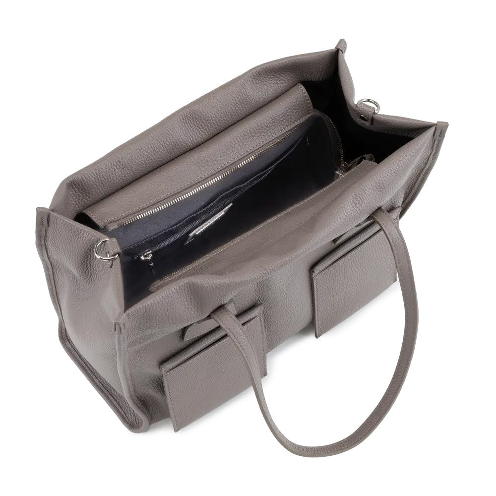 RIPANI Borsa Donna Alda Tote Bag L I621OJ in Pelle Effetto Cervo con Tracolla Regolabile (Made in Italy)