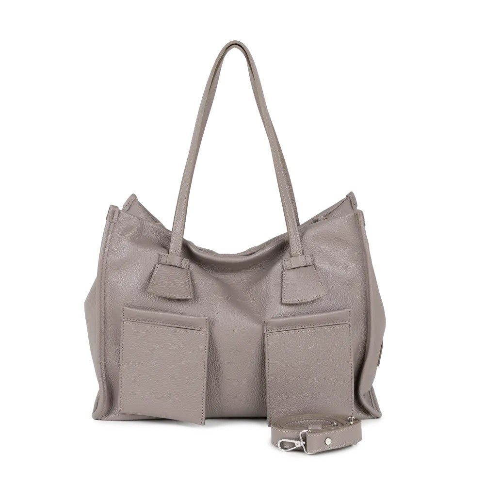 RIPANI Borsa Donna Alda Tote Bag L I621OJ in Pelle Effetto Cervo con Tracolla Regolabile (Made in Italy)