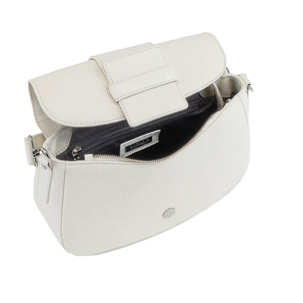 RIPANI Borsa Donna a Spalla Cecilia M E112OJ in Pelle Effetto Cervo con Tracolla Regolabile – 31x22x10 cm