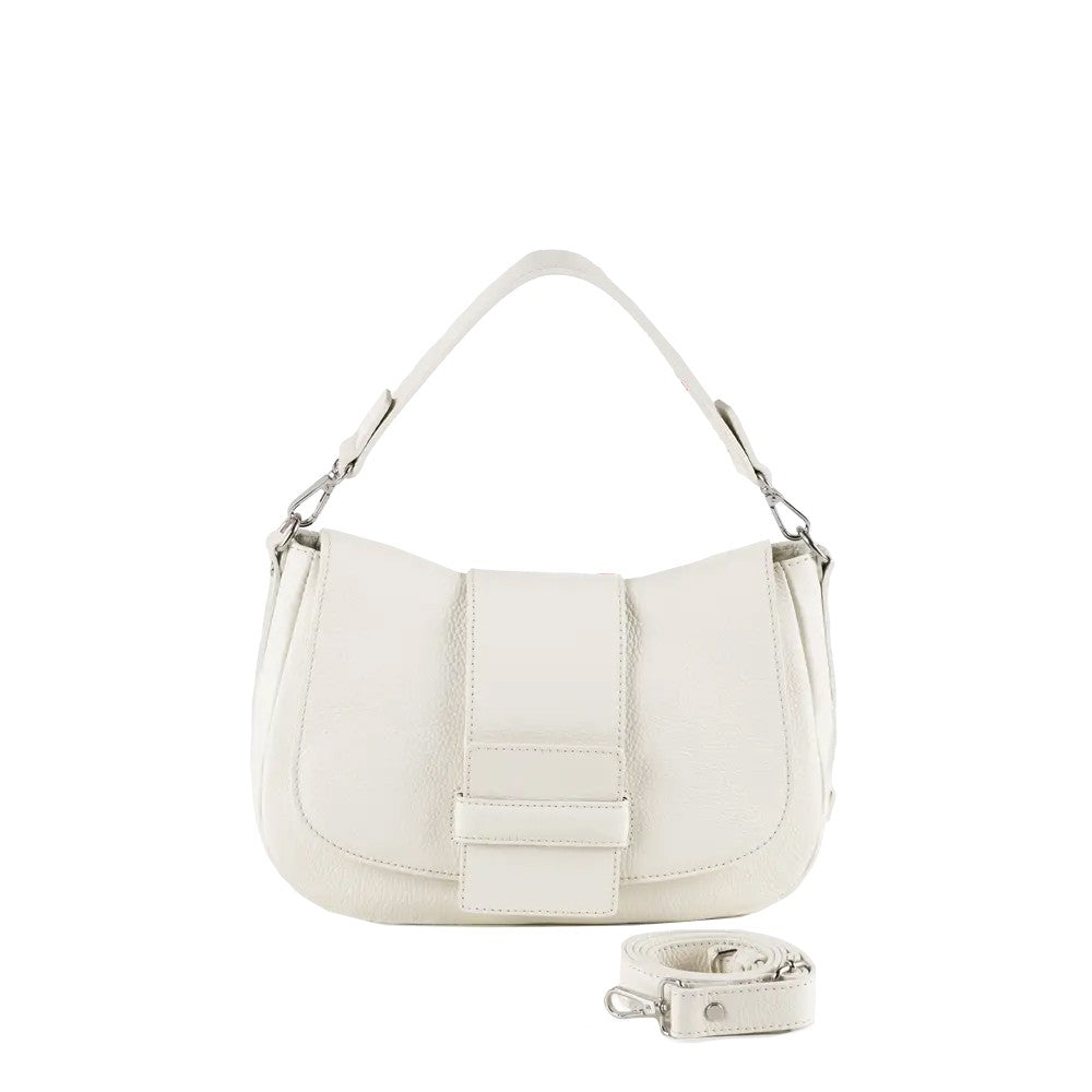 RIPANI Borsa Donna a Spalla Cecilia M E112OJ in Pelle Effetto Cervo con Tracolla Regolabile – 31x22x10 cm