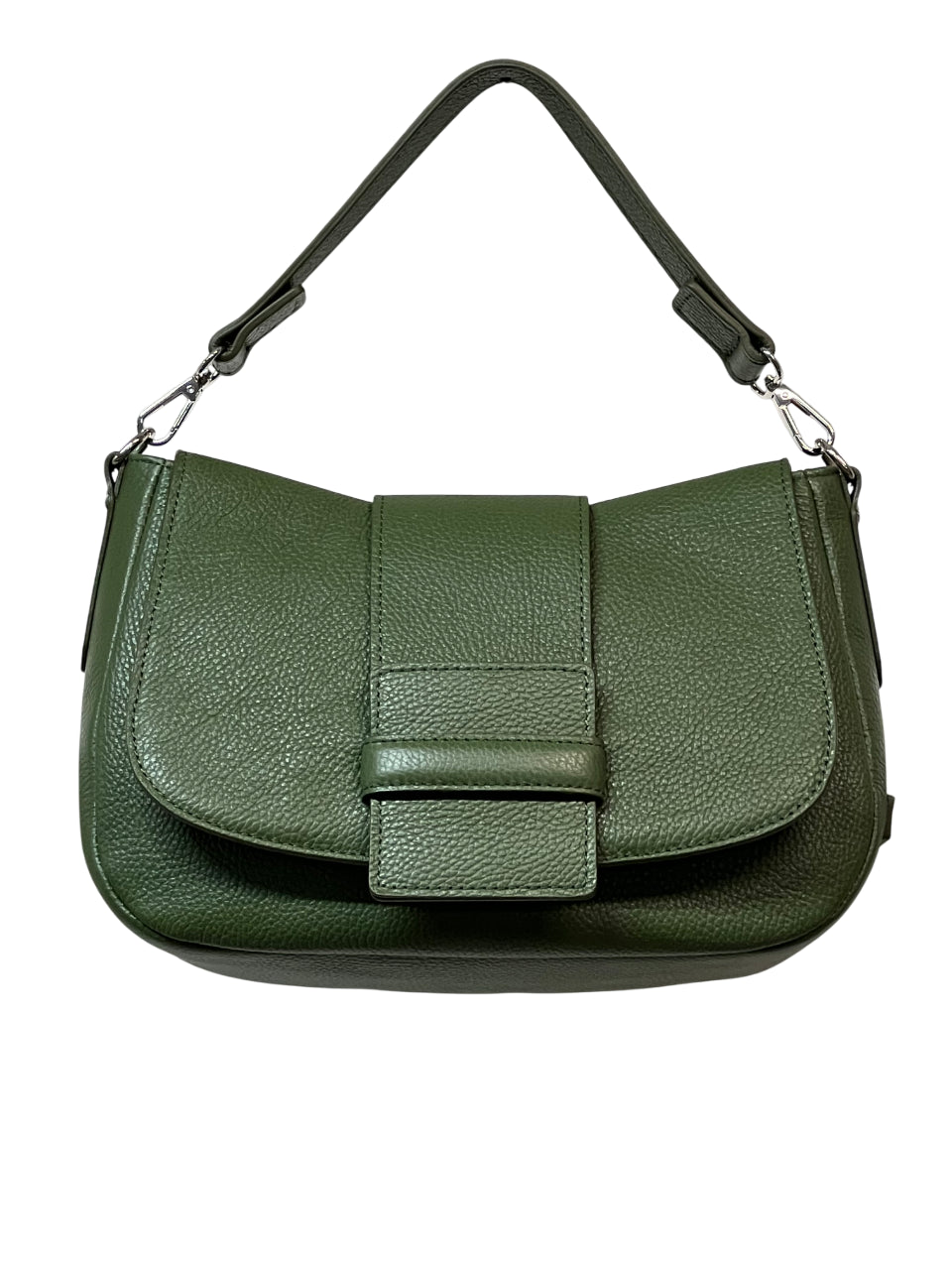 RIPANI Borsa Donna a Spalla Cecilia M E112OJ in Pelle Effetto Cervo con Tracolla Regolabile – 31x22x10 cm