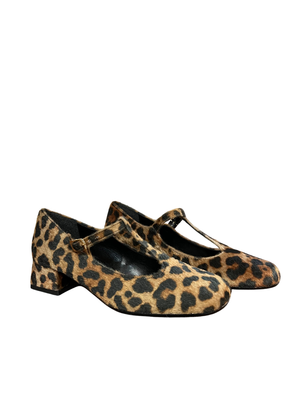 LUCREZIA D’ALTAVILLA scarpa donna JOE animalier T-strap punta quadra – Made in Italy