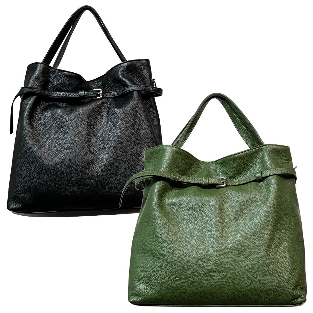 Ripani Luisa I775OJ borsa a mano grande pelle effetto cervo con tracolla 39x35x13