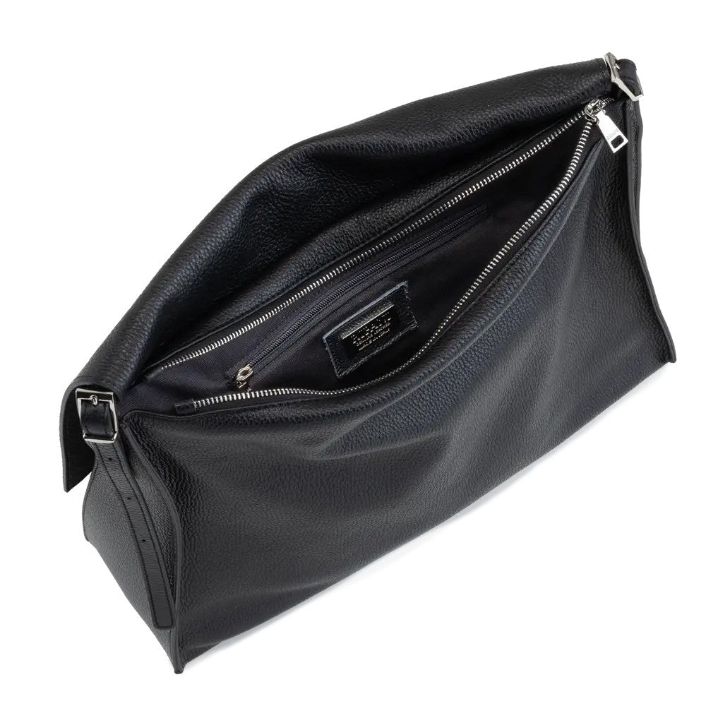 RIPANI Natalie Borsa a Spalla Grande I781OJ in Pelle Effetto Cervo con Patta e Zip (41x28x12)