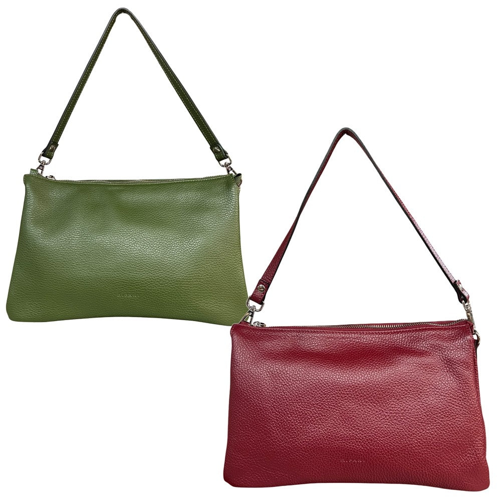 RIPANI Easy Handy M – borsa spalla pelle, triplo scomparto, zip