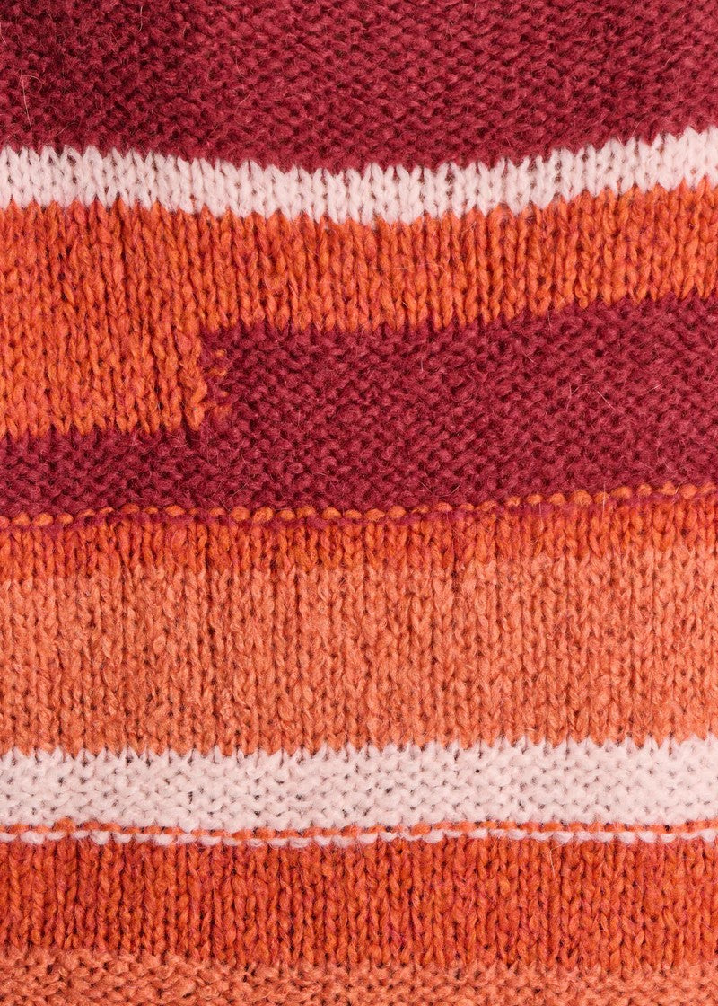 LA FEE MARABOUTEE Maglia Donna a Righe Fantasia EFEMER – Mohair & Lana, Girocollo Alto (52 cm)