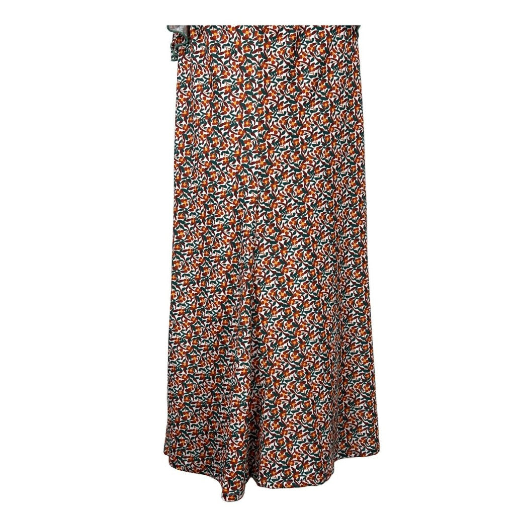 Abito donna elasticizzato JUSTMINE con scollo con volant emerald/orange/lila E2746 8028 Made in Italy