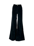 J-CUBE BIL 301 jeans donna velluto 2000 righe nero maxi flare 97 cotone Made in Italy a palazzo NARCISO TWEED MADE IN ITALY