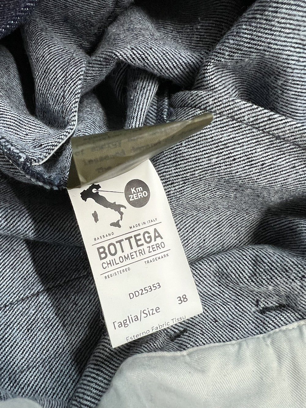 4.10 by BottegaChilometriZero Pantalone Donna Jeans Scuro Vita Alta Palazzo DD25353 “PIANETA” – Cotone Riciclato