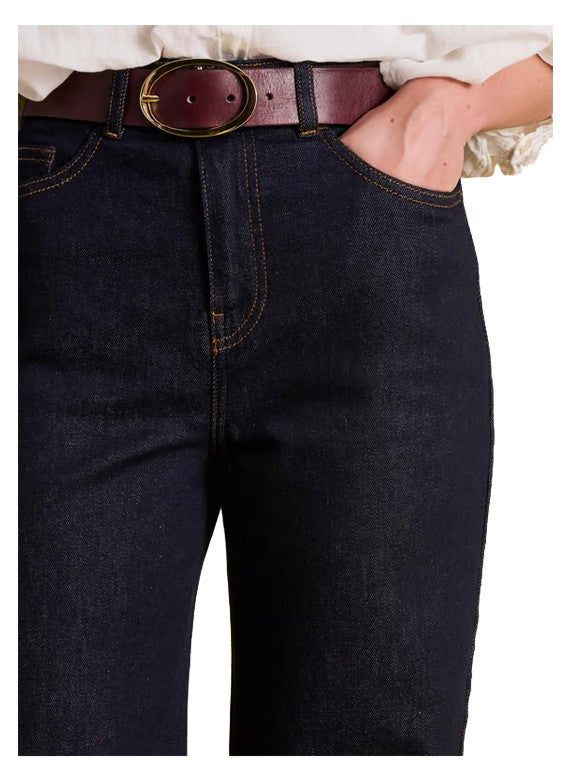 LA FEE MARABOUTEE Jeans Donna Denim Scuro a Gamba Dritta EVAN-T – Cotone Biologico GOTS (108 cm)