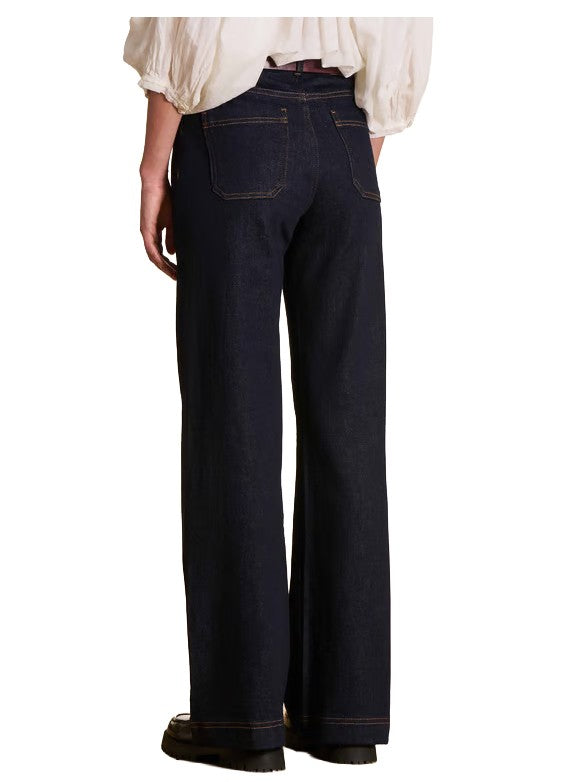 LA FEE MARABOUTEE Jeans Donna Denim Scuro a Gamba Dritta EVAN-T – Cotone Biologico GOTS (108 cm)