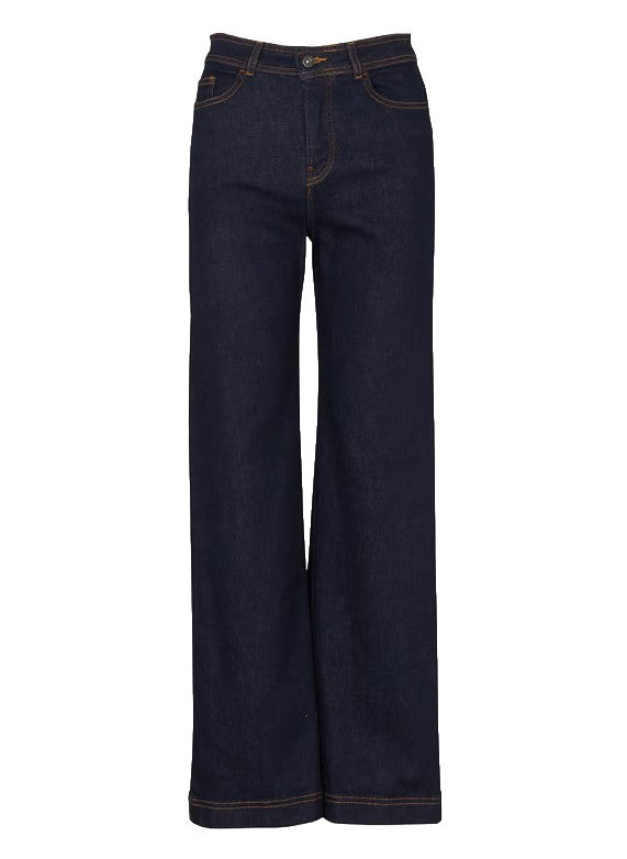 LA FEE MARABOUTEE Jeans Donna Denim Scuro a Gamba Dritta EVAN-T – Cotone Biologico GOTS (108 cm)