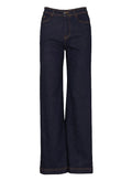 LA FEE MARABOUTEE Jeans Donna Denim Scuro a Gamba Dritta EVAN-T – Cotone Biologico GOTS (108 cm)