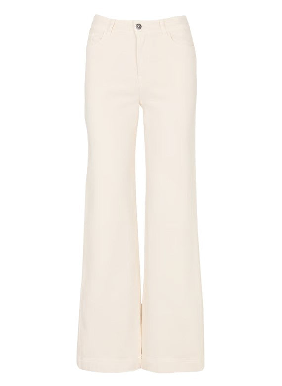 LA FEE MARABOUTEE Jeans Donna Denim Ecru a Gamba Dritta EVAN-C – Cotone Biologico GOTS