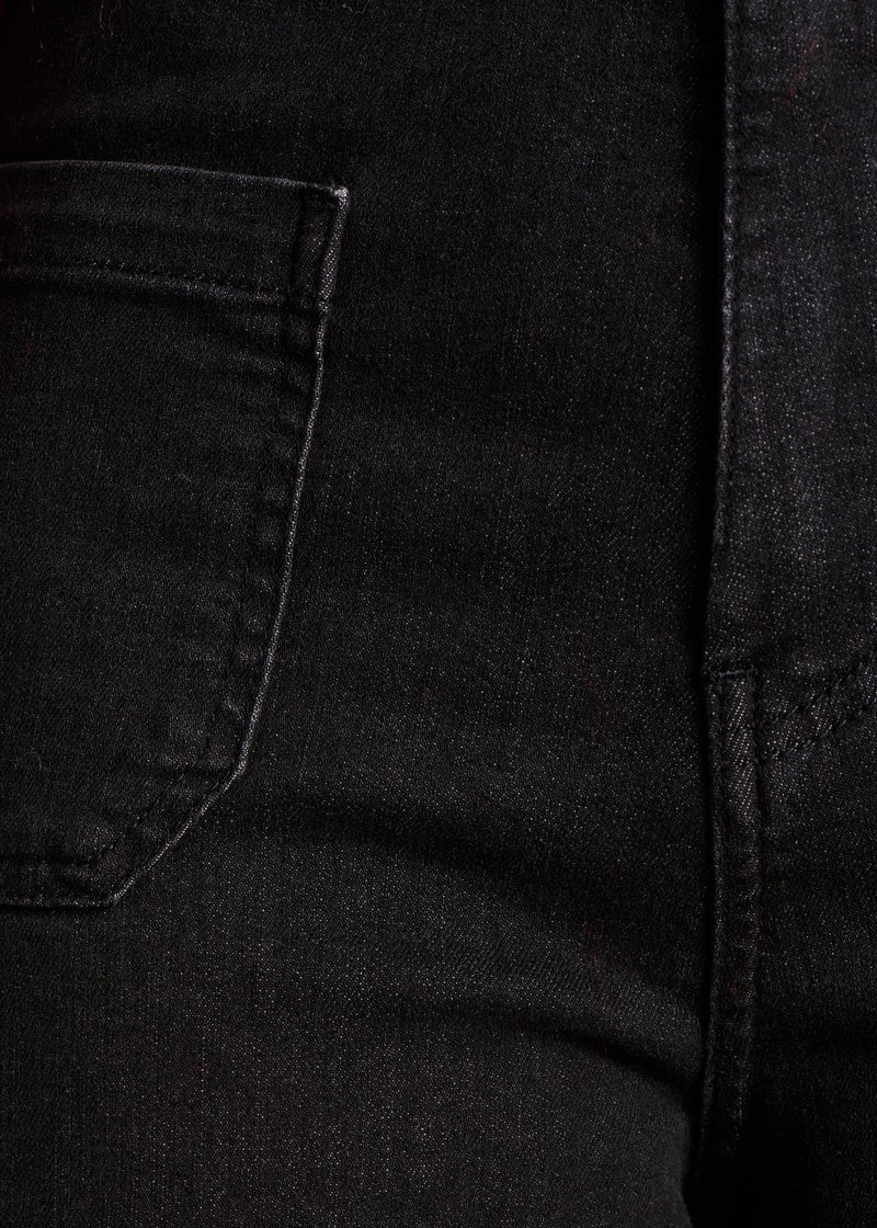 LA FEE MARABOUTEE Jeans Donna Boot-Cut Denim Nero Vita Alta RENO-E