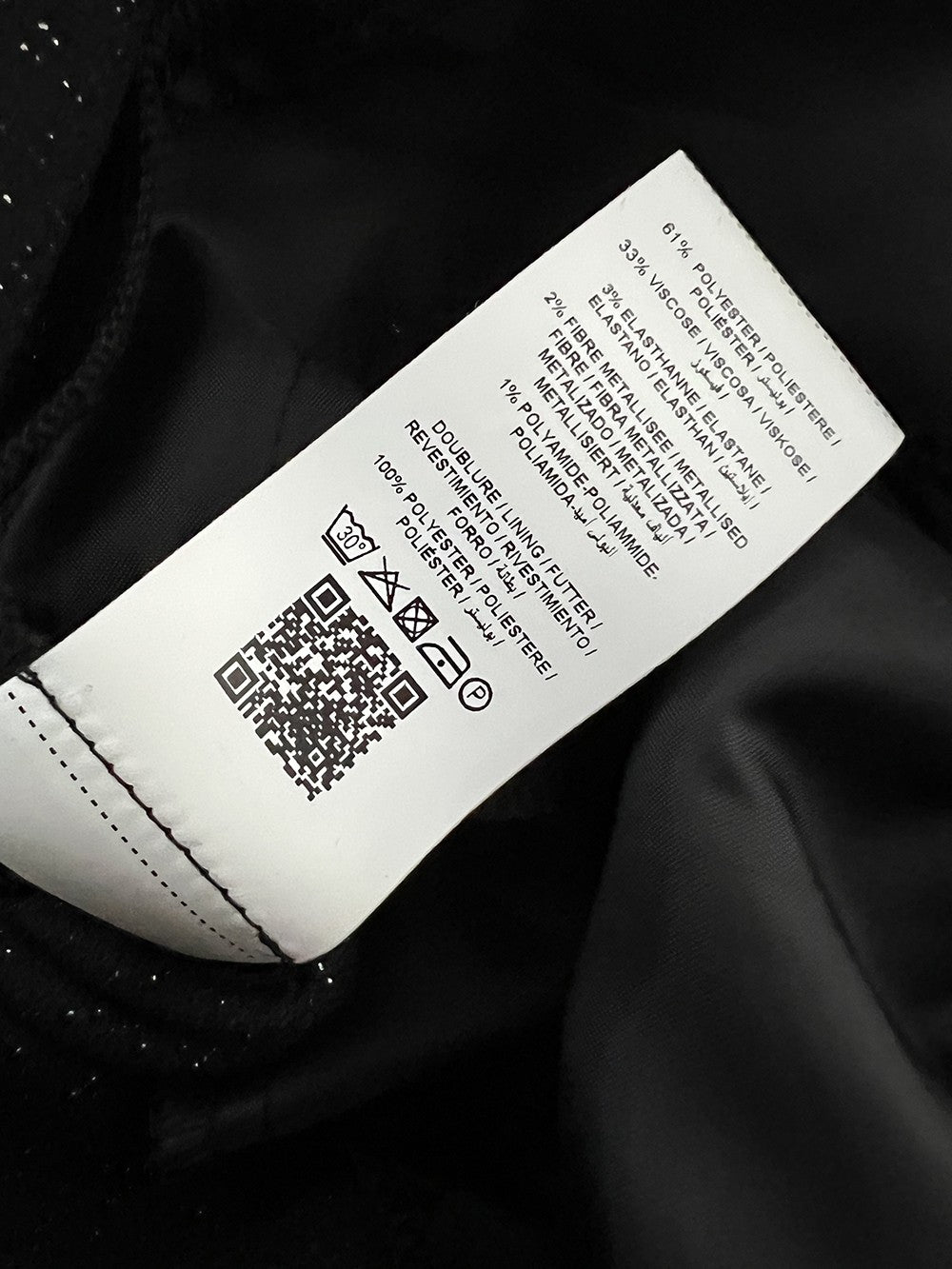 LA FEE MARABOUTEE pantalone donna nero/argento coulisse ZERGY tasche laterali