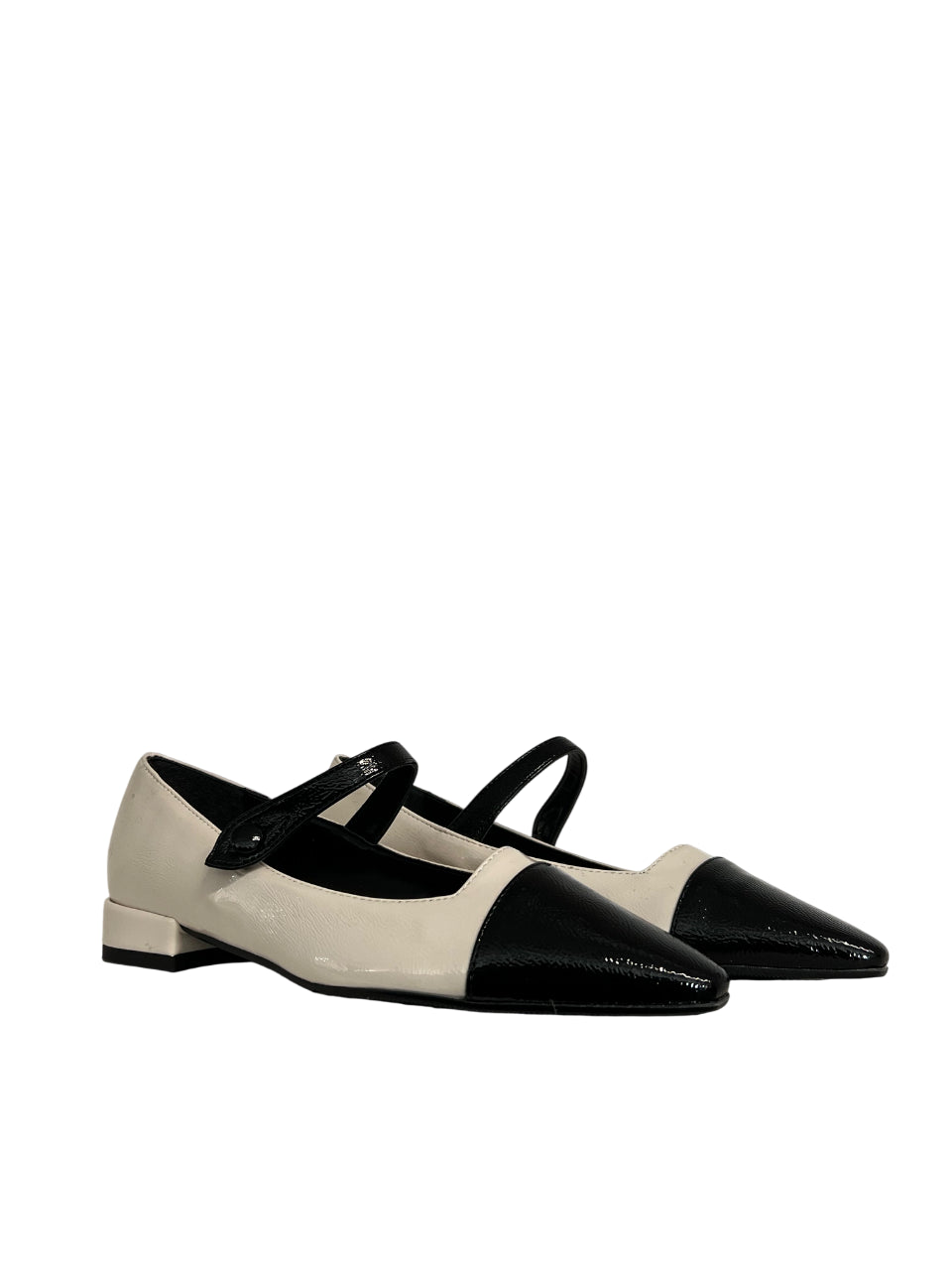 LUCREZIA D’ALTAVILLA Scarpa Donna in Vernice Bicolore Panna/Nero – 2116 CRISTAL