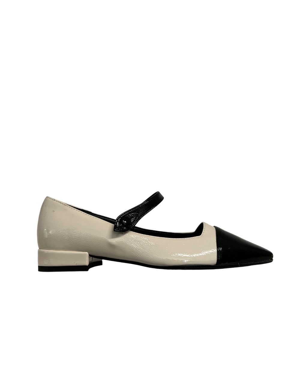 LUCREZIA D’ALTAVILLA Scarpa Donna in Vernice Bicolore Panna/Nero – 2116 CRISTAL