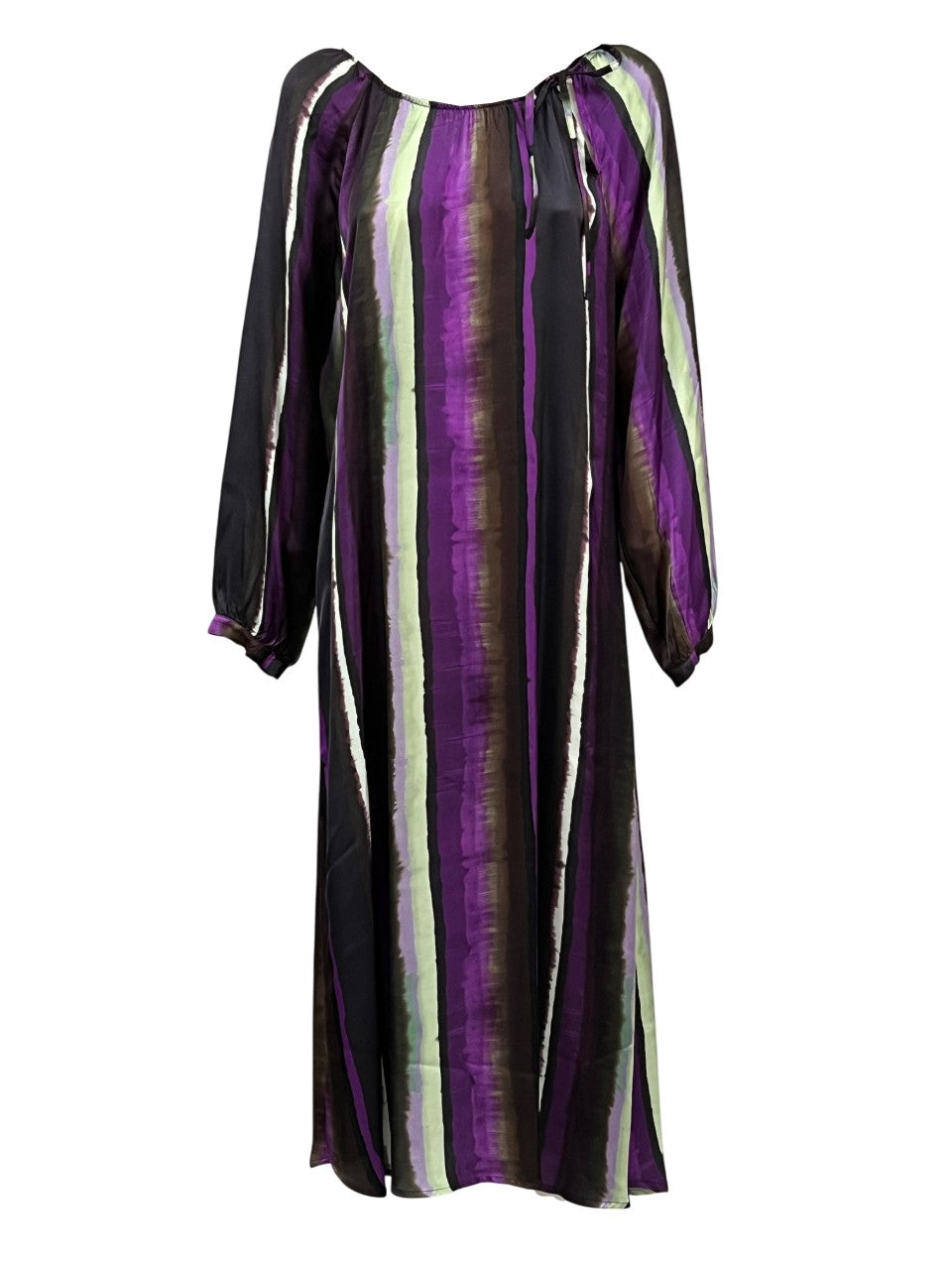 LA FEE MARABOUTEE abito EMEJI-R fantasia manica lunga con cintura MADE IN ITALY