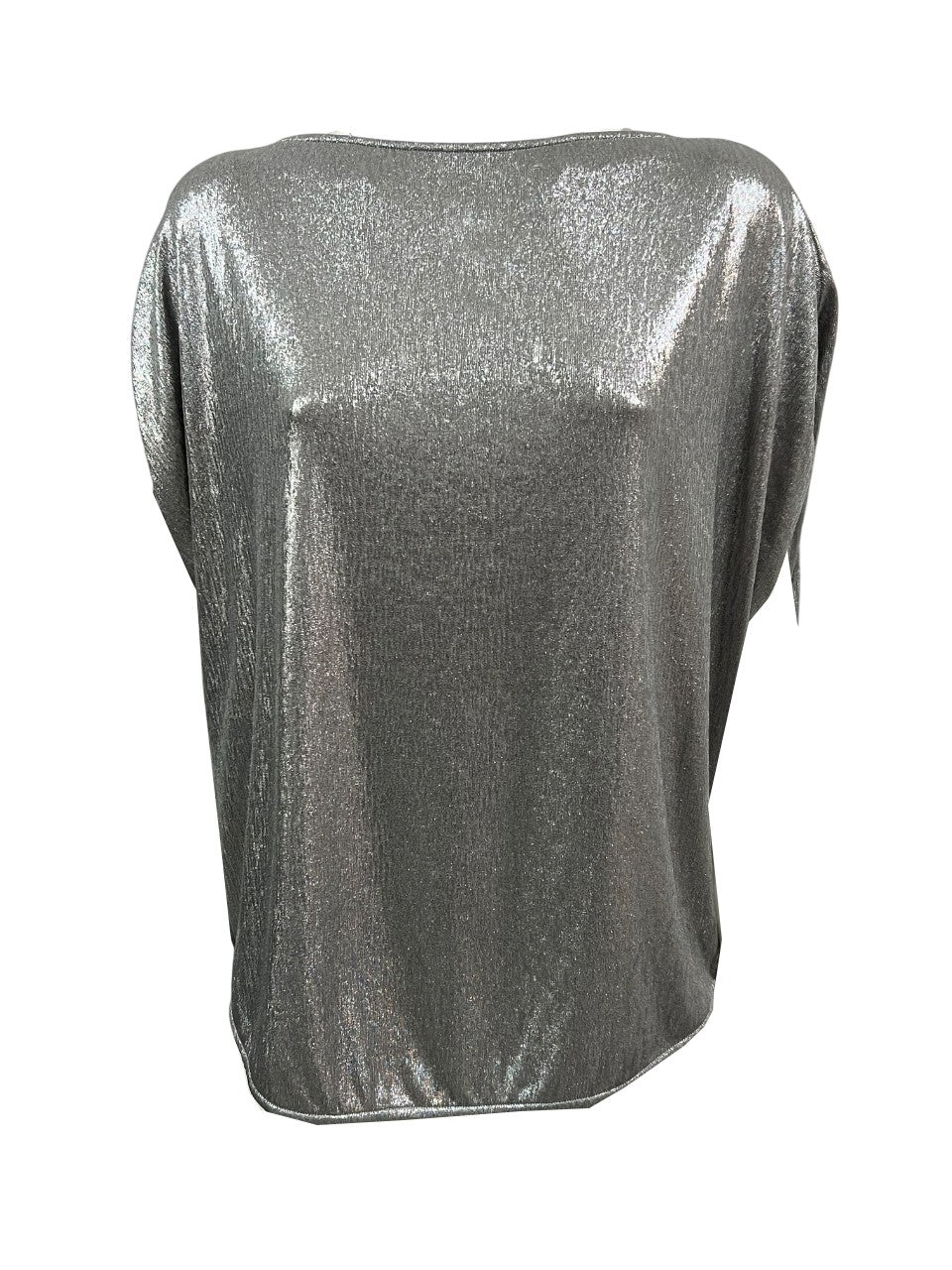 MEIMEIJ maxi maglia over argento mezza manica M5FW00 MADE IN ITALY