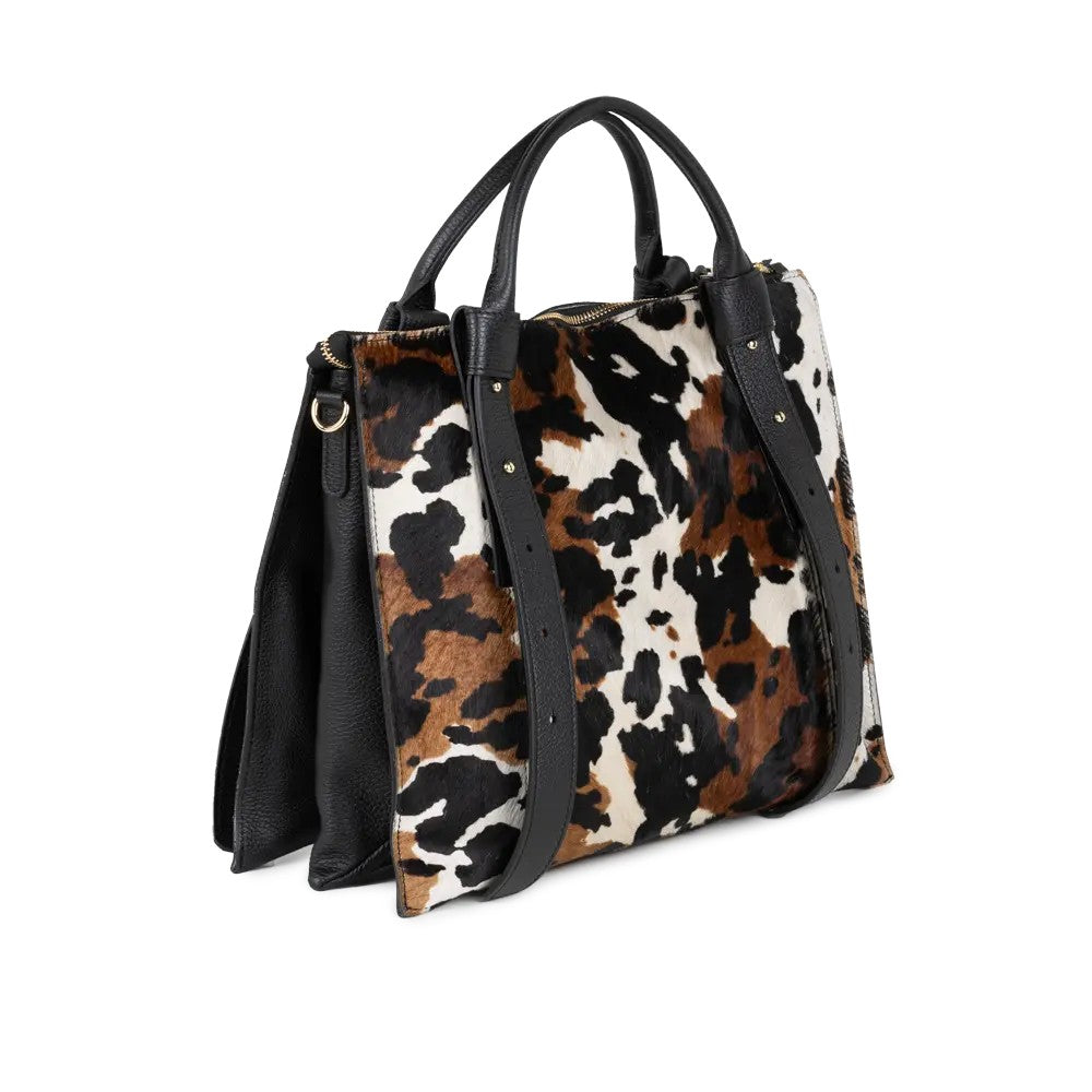 RIPANI borsa a mano L RENATE I732ZO pelle cervo e cavallino con tracolla